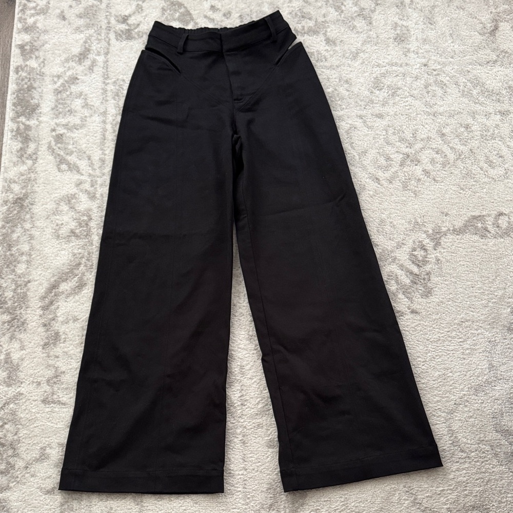 Alo cutout Black Wide-Leg Trousers